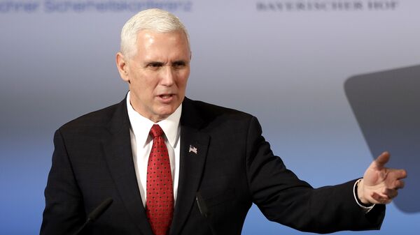 United States Vice President Mike Pence speaks during the Munich Security Conference in Munich, Germany - Sputnik Moldova-România