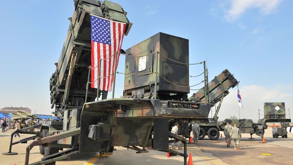 A US Army's Patriot Surface-to Air missile system is displayed during the Air Power Day at the US airbase in Osan, south of Seoul on October 12, 2008 - Sputnik Moldova