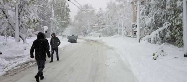 Снегопад в Кишиневе 21.04.2016 - Sputnik Молдова