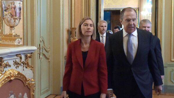 Russia's Foreign Minister Sergei Lavrov meets with European Commission's Vice President Federica Mogherini - Sputnik Moldova-România
