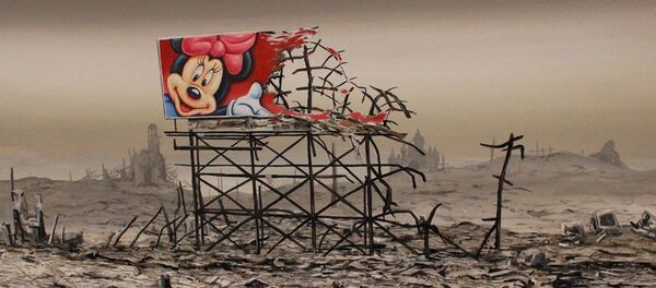 One of the paintings at Dismaland. - Sputnik Moldova-România