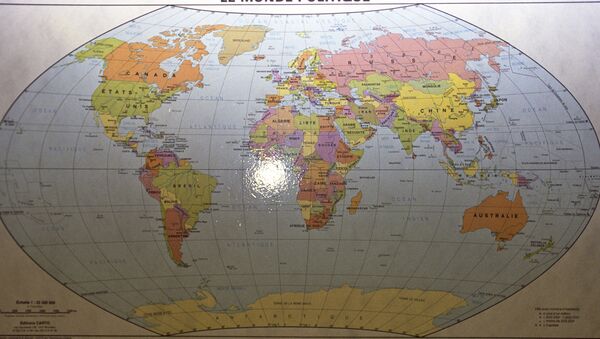 Политическая карта мира в здании штаб-квартиры НАТО - Sputnik Молдова