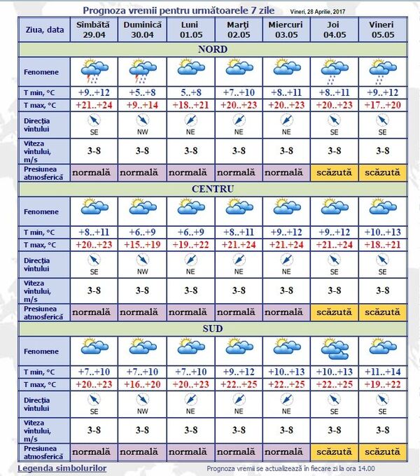 Prognoza meteo Moldova, captură ecran Prognoza meteo Moldova, captură ecran - Sputnik Moldova-România