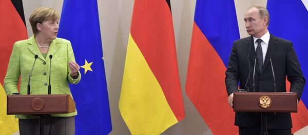 Переговоры президента РФ В. Путина с федеральным канцлером ФРГ А. Меркель - Sputnik Moldova
