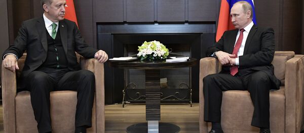 Встреча президента РФ В. Путина с президентом Турции Р. Эрдоганом Встреча президента РФ В. Путина с президентом Турции Р. Эрдоганом - Sputnik Moldova-România