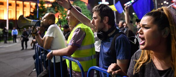 Протесты в Бухаресте. Архивное фото - Sputnik Молдова