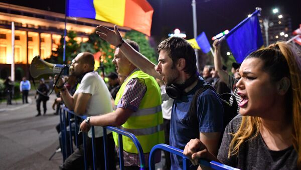 Протесты в Бухаресте. Архивное фото - Sputnik Молдова