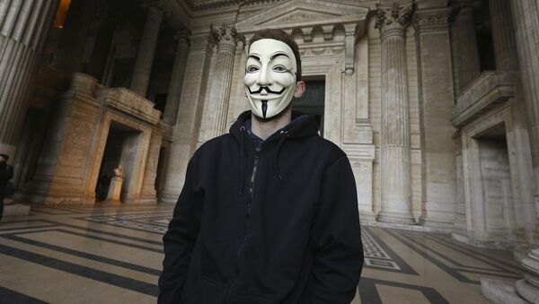 Un membru al colectivului hackerilor, Anonymous - Sputnik Moldova