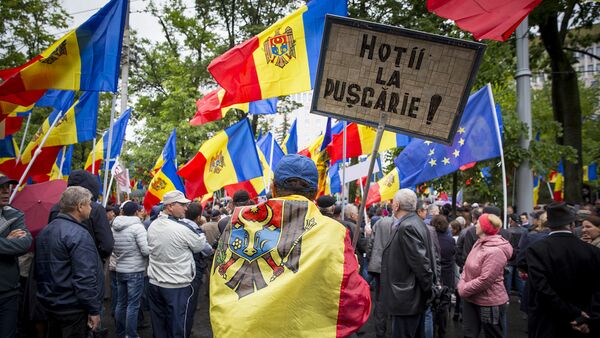 Протест у парламента - Sputnik Молдова