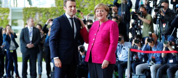 Angela Merkel și Emmanuel Macron - Sputnik Moldova-România