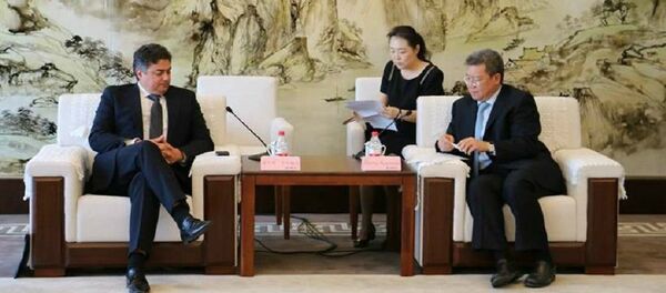 Министр экономики Октавиан Калмык в Китае на переговорах Министр экономики Октавиан Калмык в Китае на переговорах - Sputnik Молдова