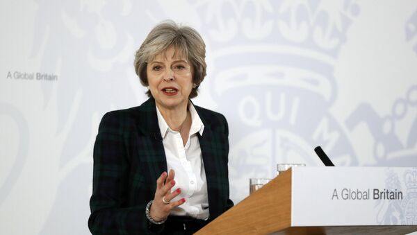 Britain's Prime Minister Theresa May delivers a speech on leaving the European Union at Lancaster House in London, January 17, 2017. - Sputnik Moldova-România