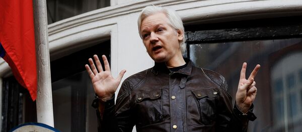 WikiLeaks founder Julian Assange is seen on the balcony of the Ecuadorian Embassy in London, Britain, May 19, 2017 WikiLeaks founder Julian Assange is seen on the balcony of the Ecuadorian Embassy in London, Britain, May 19, 2017 - Sputnik Moldova-România
