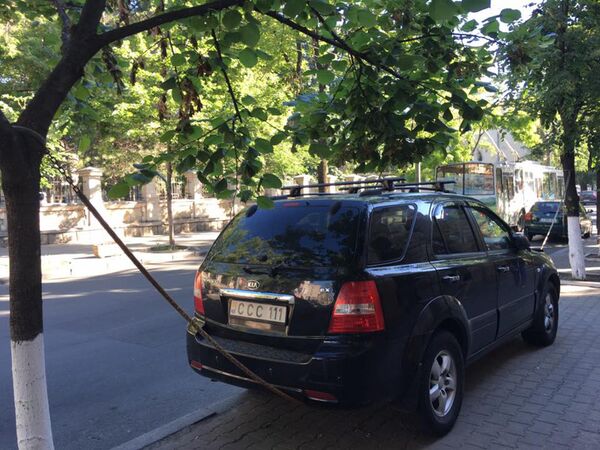 Automobil parcat pe str. Pușkin din Chișinău Automobil parcat pe str. Pușkin din Chișinău - Sputnik Moldova