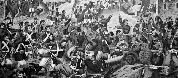 Хромолитография Сражение при Адрианополе - Sputnik Молдова