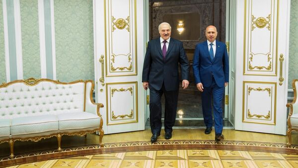Pavel Filip și Alexandr Lukașenko - Sputnik Молдова
