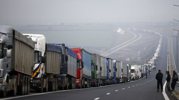 Протестующие водители фур перекрыли болгаро-греческую границу - Sputnik Moldova-România