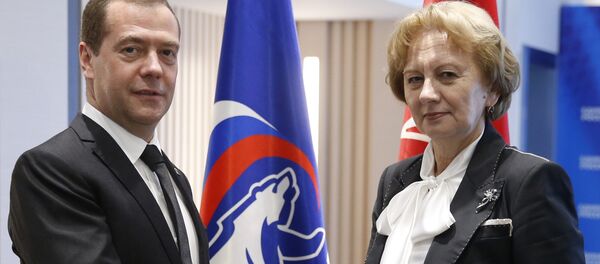Премьер-министр РФ Д. Медведев встретился с З. Гречаной - Sputnik Молдова