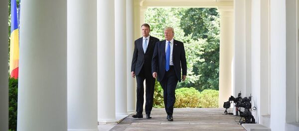 Klaus Iohannis în vizită la Donald Trump la Casa Albă - Sputnik Moldova-România