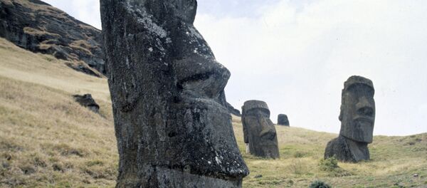 Памятники древнейшего полинезийского искусства - каменные изваяния - моаи Памятники древнейшего полинезийского искусства - каменные изваяния - моаи - Sputnik Молдова