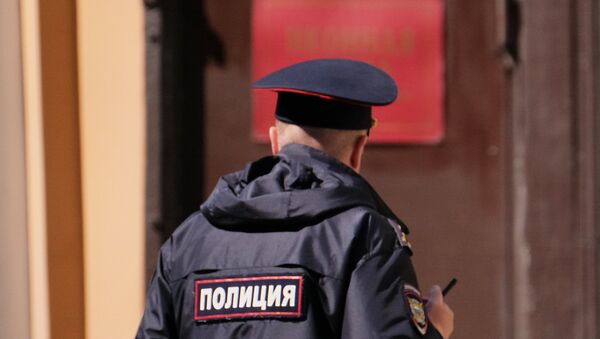 Сотрудник полиции на улице Москвы, фото из архива - Sputnik Moldova-România