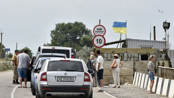 Автомобильный пункт пропуска на границе Украины - Sputnik Moldova-România