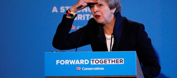 Britain's Prime Minister Theresa May's launches her election manifesto in Halifax, May 18, 2017. - Sputnik Moldova-România