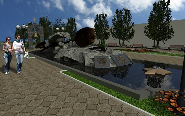 Проект мемориала погибшим в войне в Афганистане, Бельцы - Sputnik Молдова