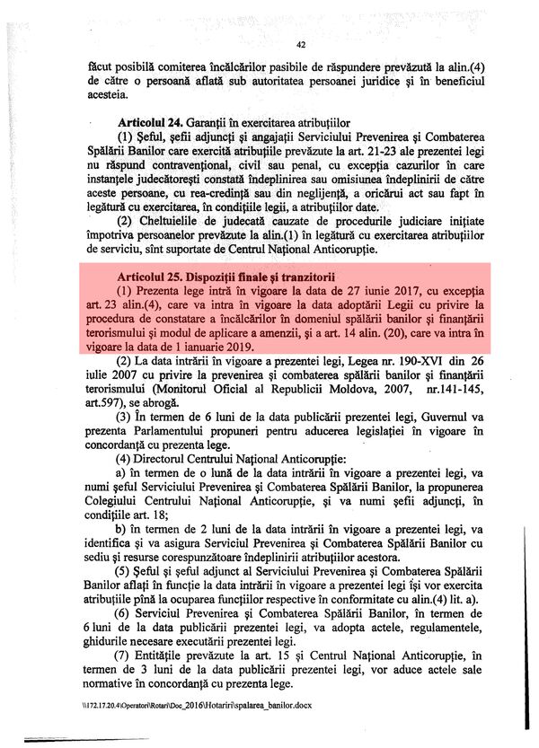 Fragment din Proiectul legii cu privire la prevenirea și combaterea spălării banilor și finanțării terorismului Fragment din Proiectul legii cu privire la prevenirea și combaterea spălării banilor și finanțării terorismului - Sputnik Moldova