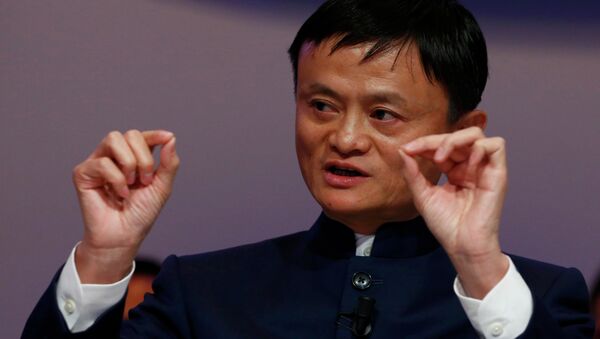 Jack Ma, Founder and Executive Chairman of Alibaba Group, speaks during the session 'An Insight, An Idea with Jack Ma' in the Swiss mountain resort of Davos January 23, 2015 - Sputnik Moldova