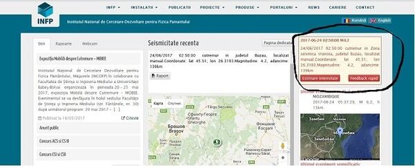 Site-ul oficial al Institutului Național de Cercetare-Dezvoltare pentru Fizica Pământului Site-ul oficial al Institutului Național de Cercetare-Dezvoltare pentru Fizica Pământului - Sputnik Moldova-România
