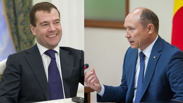 Dmitri Medvedev şi Valeriu Streleţ - Sputnik Молдова