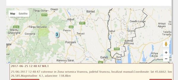 Zona seismică unde a avut loc cutremurul Zona seismică unde a avut loc cutremurul - Sputnik Moldova-România