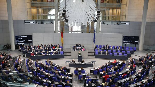 German Chancellor Angela Merkel speaks during a meeting at the lower house of parliament Bundestag on 2017 budget in Berlin, Germany, November 23, 2016 - Sputnik Moldova-România