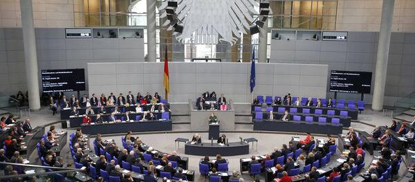German Chancellor Angela Merkel speaks during a meeting at the lower house of parliament Bundestag on 2017 budget in Berlin, Germany, November 23, 2016 - Sputnik Moldova-România