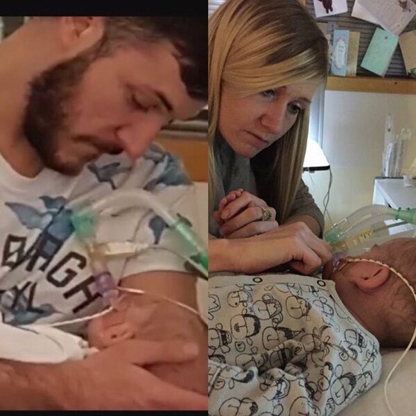 Chris Gard și Connie Yates împreună cu fiul lor Charlie - Sputnik Moldova-România