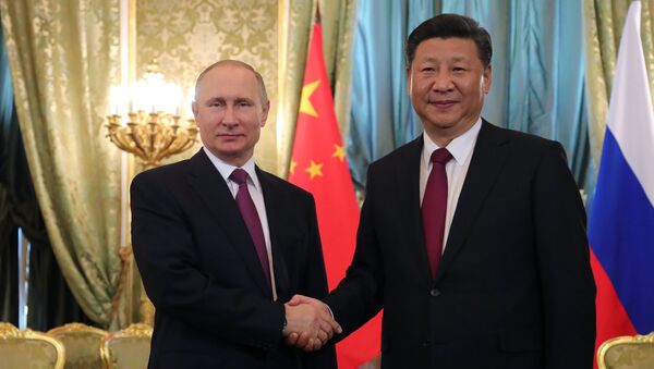 Встреча президента РФ В. Путина и председателя КНР Си Цзиньпина в Москве - Sputnik Moldova-România