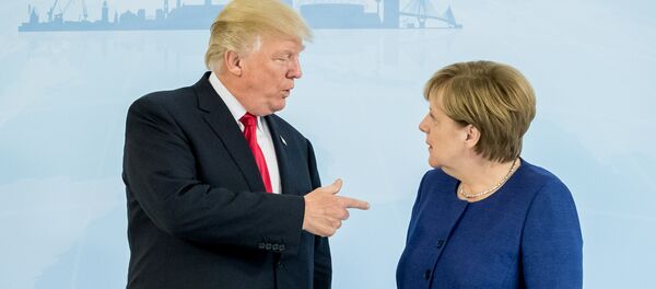 Donald Trump și Angela Merkel - Sputnik Moldova-România