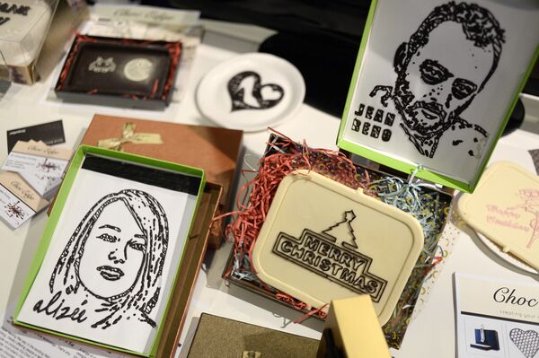 Шоколад, напечатанный 3Д принтером, на выставке 3D Printshow в Париже - Sputnik Молдова