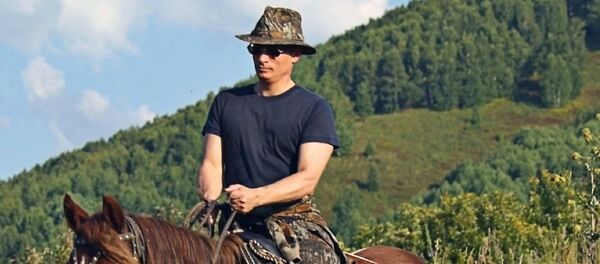 В.Путин на отдыхе в Алтайском крае - Sputnik Moldova-România