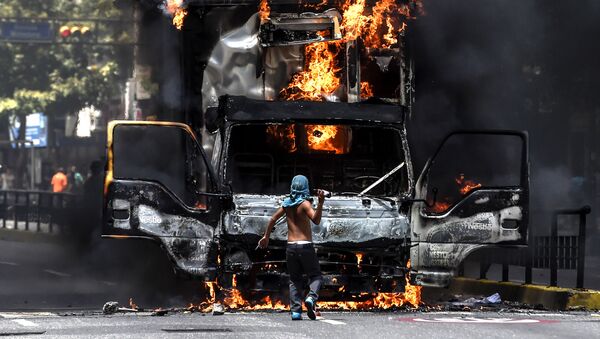 Протесты оппозиции в Каракасе, Венесуэла - Sputnik Молдова