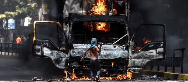 Протесты оппозиции в Каракасе, Венесуэла - Sputnik Молдова