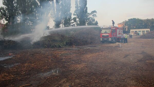 Пожар на Республиканском стадионе Пожар на Республиканском стадионе - Sputnik Молдова