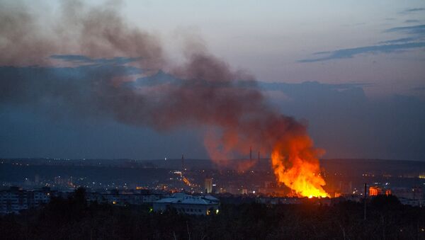 Incendiu în Chișinău, Stadionul Republican - Sputnik Moldova