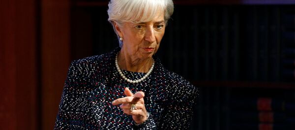 International Monetary Fund (IMF) Managing Director Christine Lagarde arrives to deliver a speech at the Solvay Library in Brussels, Belgium April 12, 2017. International Monetary Fund (IMF) Managing Director Christine Lagarde arrives to deliver a speech at the Solvay Library in Brussels, Belgium April 12, 2017. - Sputnik Moldova-România