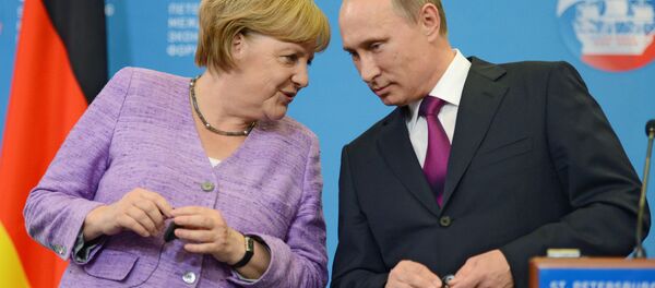 Press conference of Vladimir Putin and Angela Merkel - Sputnik Moldova