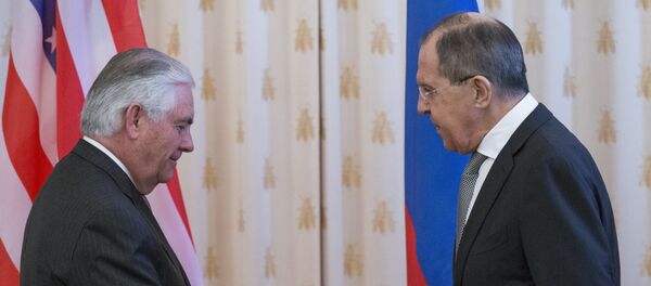 Государственный секретарь США Рекс Тиллерсон и министр иностранных дел РФ Сергей Лавров во время переговоров в Москве, 12 апреля 2017 года - Sputnik Молдова