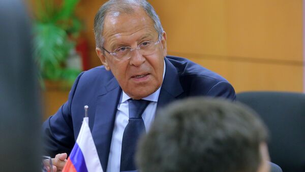 Russian Foreign Minister Sergei Lavrov during a meeting with US Secretary of State Rex Tillerson on the sidelines of the ASEAN in Manila - Sputnik Moldova