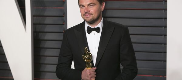 Американский актер Леонардо Ди Каприо на церемонии вручения наград премии Оскар. 28 февраля 2016 года - Sputnik Молдова