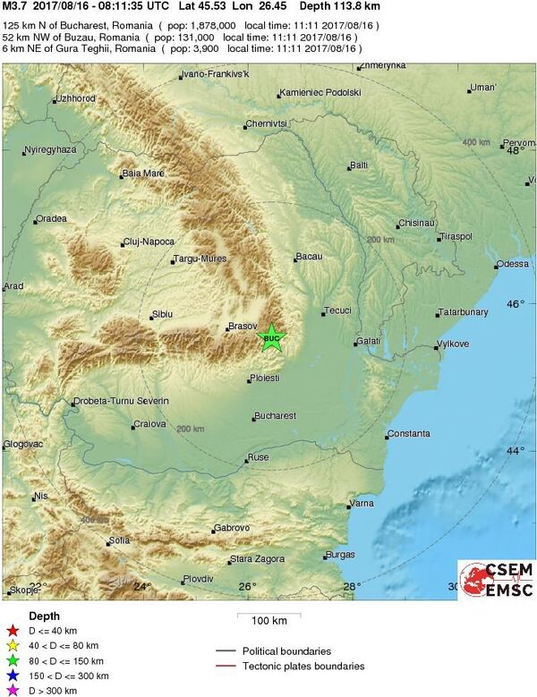 Землетрясение во Вранче - Sputnik Молдова